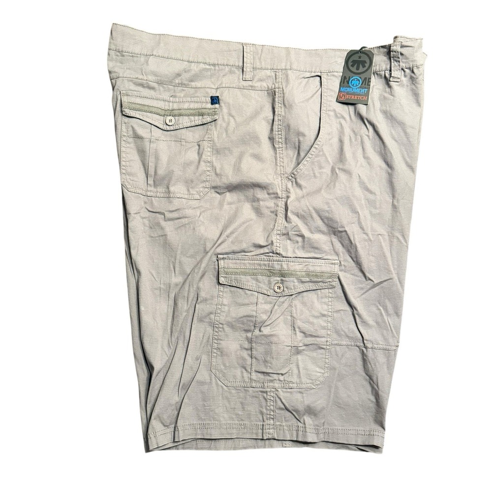 Monument‎ Cargo Shorts Mens Size 52 Charcoal Utility Cotton Stretch NWT